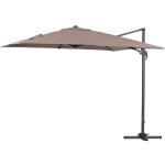 Habitat et jardin ? parasol d�port� 3 x 3 m ? toile en polyester 220 g / m� ? structure en aluminium ...