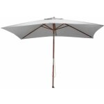 Proloisirs parasol droit en bois - 300 x 200 cm - 6 baleines - toile couleur �crue