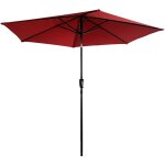 Happy garden - parasol droit hapuna rond 2, 70m de diamtre rouge