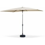 Sweeek - parasol droit rectangulaire 2x3m - touquet sable - m�t central en aluminium orientable et manivelle ...