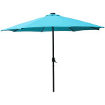 Concept - usine - parasol droit rond led diamètre 3 m bleu manarola Concept - usine - parasol droit rond led diamètre 3 m bleu manarola