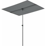 Parasol inclinable � 360� rectangulaire 180 x 130 cm gris