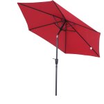 Parasol inclinable de jardin balcon terrasse manivelle toile polyester imperm�abilis�e haute densit� ...