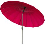 Parasol inclinable rond avec manivelle m�tal fibre de verre � 2, 55 m polyester haute densit� bordeaux ...