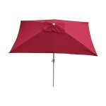 Parasol de jardin 2x3m rectangulaire inclinable polyester / aluminium 4, 5kg bordeaux 040003891 Parasol de jardin 2x3m rectangulaire inclinable polyester / aluminium 4, 5kg bordeaux 040003891
