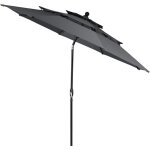 Goplus - parasol de jardin d. 300xh. 240cm à 3 couches - inclinable avec manivelle - mât en aluminium ... Goplus - parasol de jardin d. 300xh. 240cm à 3 couches - inclinable avec manivelle - mât en aluminium ...