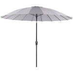 Beliani - parasol de jardin moderne march� pied en aluminium gris clair baia