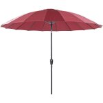 Beliani - parasol de jardin moderne march pied en aluminium rouge fonc baia