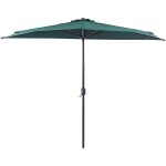 Beliani - parasol de jardin semi circulaire ombrage 270 cm en polyester vert galati Beliani - parasol de jardin semi circulaire ombrage 270 cm en polyester vert galati