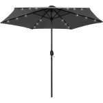 Vidaxl - parasol de jardin et lumires led mt en aluminium anthracite