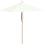 Parasol avec m�t en bois 150 x 200 cm sable