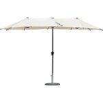 Parasol ovale 4x2 m�tres avec structure en aluminium et toile de couverture ecr� - recco