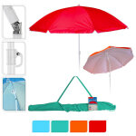 Edm - parasol de plage 160cm plusieurs couleurs au choix, avec housse