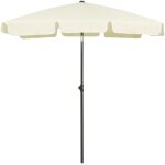Parasol de plage jaune sable 180x120 cm vidaxl