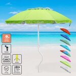 Parasol de plage lger visser protection uv girafacile 220 cm apollo - vert
