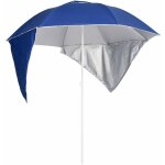 Parasol de plage avec parois latérales bleu 215 cm vidaxl Parasol de plage avec parois latérales bleu 215 cm vidaxl