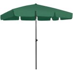 Vidaxl - parasol de plage vert 200x125 cm
