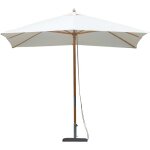 Parasol rectangulaire 3x2 m�tres avec structure en bambou avec toile de couverture ecr� - fabriano