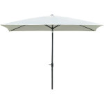 Parasol rectangulaire inclinable de jardin avec manivelle m�tal polyester haute densit� anti uv 50 + ...