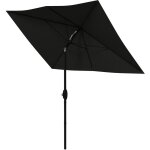 Parasol rectangulaire inclinable de jardin avec manivelle m�tal polyester haute densit� anti uv 50 + ...