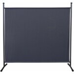 Quick - star - paravent 180 x 178 cm stoff raumteiler gro stellwand trennwand balkon sichtschutz grau ...