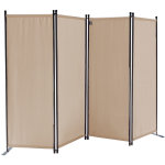 Quick - star - paravent 4 teilig 165 x 220 cm stoff raumteiler trennwand balkon sichtschutz stellwand ...