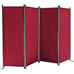 Quick - star - paravent 4 teilig 165 x 220 cm stoff raumteiler trennwand balkon sichtschutz stellwand ...