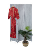 Relaxdays - paravent  3 volets, brise - vue pliable, plastique et bois, h x l : 170 x 120 cm, pour intrieur, ...