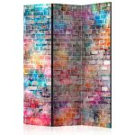Paris prix - paravent 3 volets 'colourful brick' 135x172cm Paris prix - paravent 3 volets 'colourful brick' 135x172cm