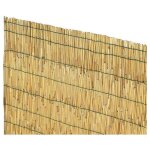 Paravent arella 1, 5x5 mt en batons de bambou 3 / 4 mm avec reliure en nylon arelle pour jardin exte'rieur ...