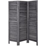 Atmosphera - paravent bois gris h170cm cr�ateur d'int�rieur