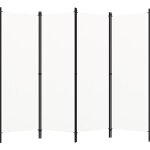 Maison chic - paravent cloison de s�paration / 4 panneaux blanc cr�me 200x180 cm
