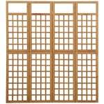 Bonnevie - paravent cloison de séparation à 4 panneaux, pour jardin, balcon, terrasse bois de pin solide ... Bonnevie - paravent cloison de séparation à 4 panneaux, pour jardin, balcon, terrasse bois de pin solide ...