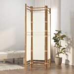 Bonnevie - paravent cloison de séparation pliante 3 panneaux - séparateur de jardin 120 cm bambou et ... Bonnevie - paravent cloison de séparation pliante 3 panneaux - séparateur de jardin 120 cm bambou et ...