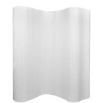 Paravent cloison de s�paration - s�parateur de jardin bambou blanc 250 x 165 cm bv584987
