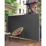 Paravent ext�rieur 180 x 400 cm (h x l), store lat�ral pour balcon et terrasse, paravent retractable ...