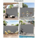 Paravent ext�rieur 200 x 400 cm (h x l), store lat�ral pour balcon et terrasse, pare - soleil, brise ...