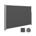 Paravent ext�rieur store lat�ral pour balcon et terrasse paravent retractable - 160 x 400cm(h x l) gris ...