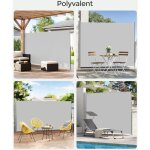 Paravent ext�rieur store lat�ral pour balcon et terrasse paravent retractable - 200 x 400cm(h x l) gris ...