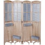 Hhg - paravent 646, cloison de séparation avec jardinières, en bois et métal, 170x161x29 cm Hhg - paravent 646, cloison de séparation avec jardinières, en bois et métal, 170x161x29 cm