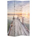 Paravent s�parateur de pi�ce cloison de s�paration d�coration meuble pliable 120 cm lac