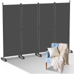 Einfeben - paravent sparation pliable avec roulettes, cadre en mtal, idal pour salon, bureau, hpital ...
