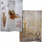 Hhg - jamais utilis] paravent vintage, cloison de sparation, scintillement, rtro, mode, 180x120cm
