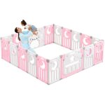 Parc b�b� 16 + 2 panneaux, barri�re de s�curit� portail parc xxl, grille de protection en plastiqu ecologiques ...