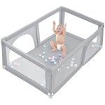 Parc b�b� avec 50 boules centre d'activit�s avec base antid�rapante int�rieur et ext�rieur - 180x120cm ...
