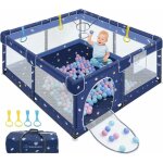 Uisebrt parc pour bb avec barrire de lit pour bb avec 50 balles, 4 poignes, sac de rangement, filet ...