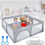 Parc pour b�b� - centre d'activit�s pour enfants - avec base antid�rapante et filet respirant - grille ...