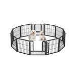 Yaheetech parc pour chien 12 panneaux enclos chiens chiot lapin rongeur cage pour chien interieur cl�ture ...
