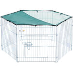 Pawhut - parc enclos modulable acier 6 panneaux et 1 porte pour chiens ø 120 x 60 cm gris métal vert Pawhut - parc enclos modulable acier 6 panneaux et 1 porte pour chiens ø 120 x 60 cm gris métal vert