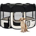 Vidaxl - the living store parc pliable pour chien avec sac de transport noir 110x110x58cm - parc pour ...